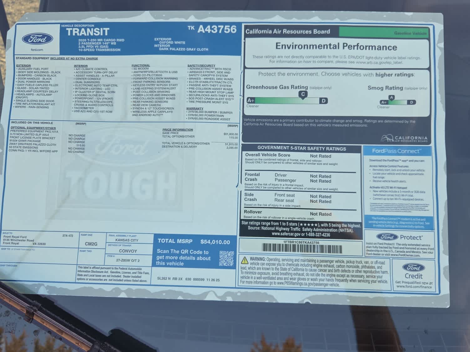 2026 Ford Transit Base